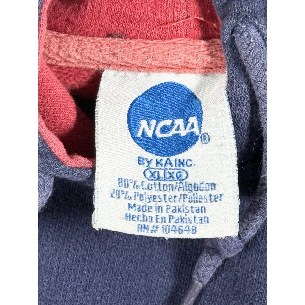 Vintage Arizona Wildcats Hoodie NCAA XL Blue Red Pullover Sweatshirt Distressed